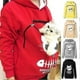 thumbnail image 1 of Sudadera con capucha para amantes de los gatos, sudadera con capucha con diseño de pata de perro canguro, sudadera con bolsillo para acurrucarse, sudadera con capucha con orejas de animal, rosa, XXL, 1 of 4