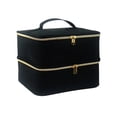 thumbnail image 1 of Qarigey Aspecto elegante: organice y almacene la colección de esmaltes de uñas con facilidad y bolsa de transporte para esmaltes de uñas. Juegos de manicura negro, 1 of 6