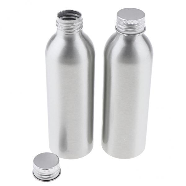 2x Botella de aluminio de seguridad de 2 piezas con tapón de rosca, botella de agua recargable, portátil, perfecta para ejercicio libre, shamjiam Botella de agua de aluminio