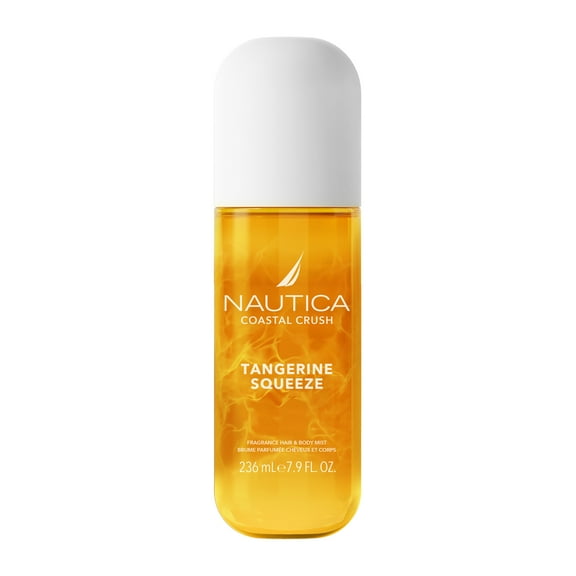 Nautica Coastal Crush Tangerine Squeeze Body Mist, Fruity Citrusy Gourmand Fragrance Hair & Body Mist for Women, 8oz