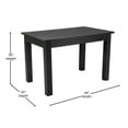 thumbnail image 6 of Emma + Oliver 46" x 30" Rectangular Black Wash Solid Pine Farm Dining Table, 6 of 11