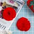 thumbnail image 3 of LQQBOX 2 PCS Furry Hair Scrunchies Cute Hair Bands with Faux Rabbit Fur Elastic Hair Ties Hair Bobbles Ponytail Holders Girls Women Hair Accessories (Red), 3 of 7