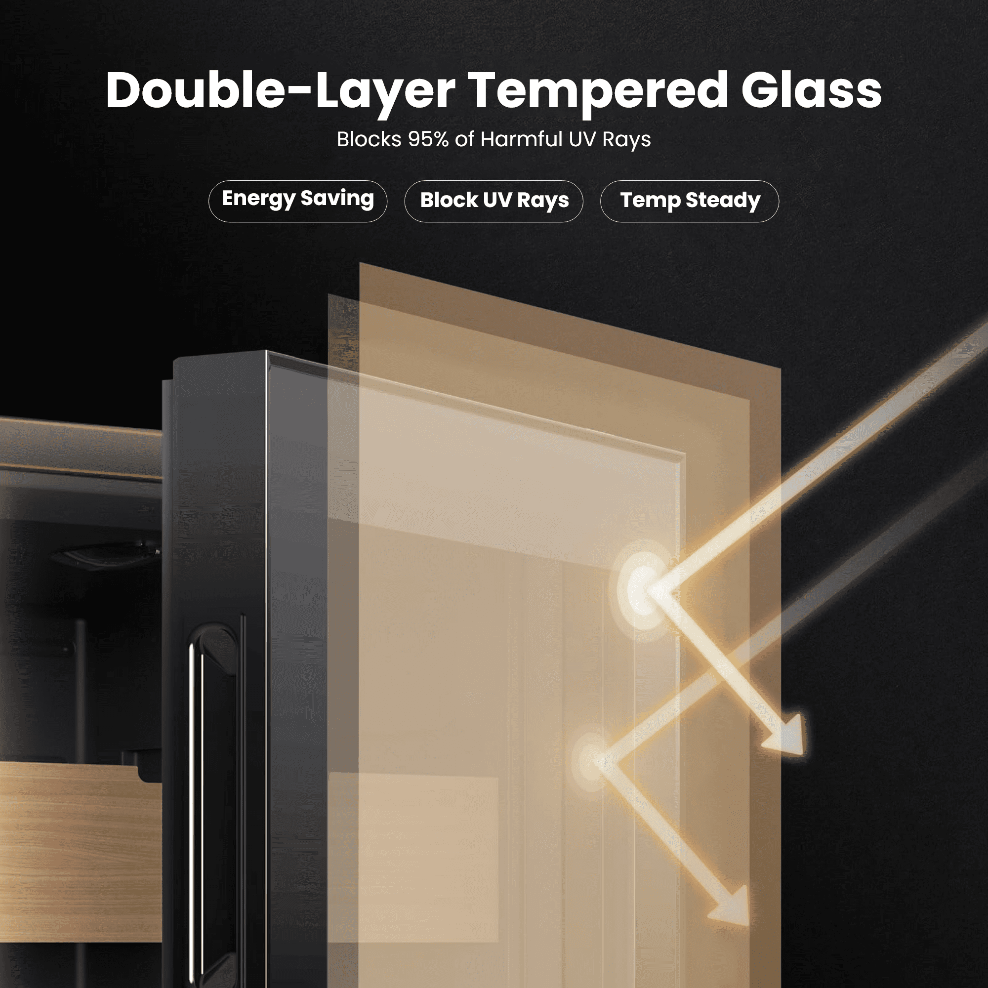Yeego Beverage Refrigerator, 24 inch 180 Cans Beverage Cooler Glass Door with Lock, Beer Cooler Built-in with 3 Adjustable Shelves for Soda or Wine for Home Office Dorm Bar