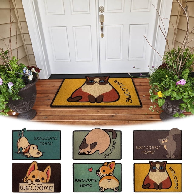 Alfombra de piso de seda absorbente para entrada | Respaldo antideslizante de PVC | Alfombra recortable para entrada de casa, pasillo exterior, vestíbulo | 40x25 cm | 1 pieza | Alfombra duradera y