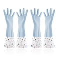 thumbnail image 1 of 4pcs Guantes de Cocina-D-700 (Una Capa Sin Forro Polar) Boca Ancha-Azul-M Adepaton CPB-DE-WX185-5, 1 of 5