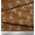 thumbnail image 2 of Soimoi Brown Poly Georgette Fabric Women & Shopping Mall Modern Style Print Fabric by Yard 52 Inch Wide, 2 of 3