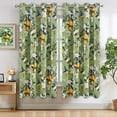thumbnail image 4 of Alishomtll Floral Lemon Hummingbird Blackout Curtains Room Darkening Grommet Window Drapes for Living Room , 52" x63", ,Set of 2 Panels,Sage Green, 4 of 10