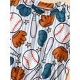 thumbnail image 5 of Spewahor Baby Girls Boys Summer Romper Short Sleeve Baseball Hat Gloves/Baseball Floral Print Playsuit, 5 of 9