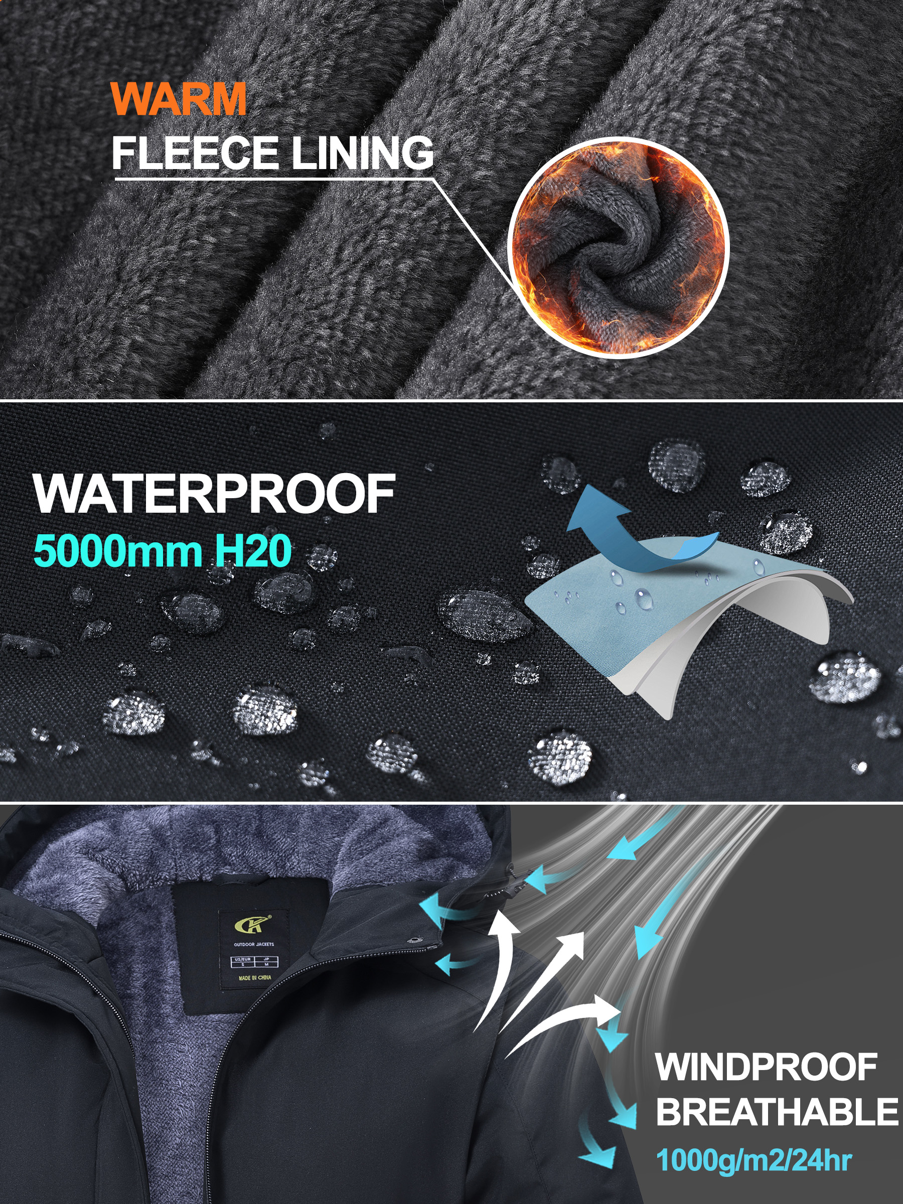 Pdbokew Women's Waterproof Winter Ski Jacket photo 4