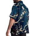 thumbnail image 3 of Tree Men's Casual Spread Collar Hawaiian Short Sleeve Button Down Summer Beach Tops, 3 of 6