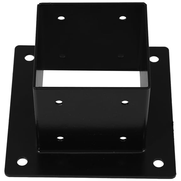 Zehuanyu  Iron Support Post Base Deck Bird House Pole Plant Hanger Hook Black