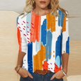 thumbnail image 2 of Pompotops T-shirt à Manches Courtes Col Rond Mode Été pour Femmes Liquidation, 2 of 5