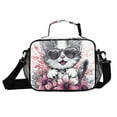 thumbnail image 5 of ALAZA Cat with Sunglasses Lunch Box Insulated Cooler Bag Reusable Tote Bags Shoulder Strap, 5 of 7