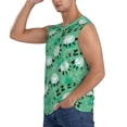 thumbnail image 3 of Lsque Sheep Zzz Print Men's Cotton Blend Sleeveless Muscle Shirts (S-3XL)- Moisture Wicking, Odor Protection, UPF 30+,Medium, 3 of 8