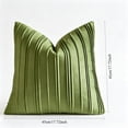 thumbnail image 3 of DefiDgd Velvet Throw Pillow Cover,Minimalist Striped Textured Square Cushion Case,Soft Decorative Pillow Slip for Sofa Couch Bed Living Room Bedroom Farmhouse Home Decoration(Light Green), 3 of 7