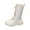 White, variant on FYEGRE Stylish Girls Mid Calf Winter Boots With And Secure Grip Outsole For Daily Youth And Toddler Footwear Black 6-7 Years