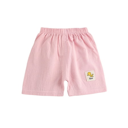 

LOVECOCO Toddler Kids Boys Girls Sports Running Elastic Waist Shorts Solid Casual Summer Beach Hot Pants