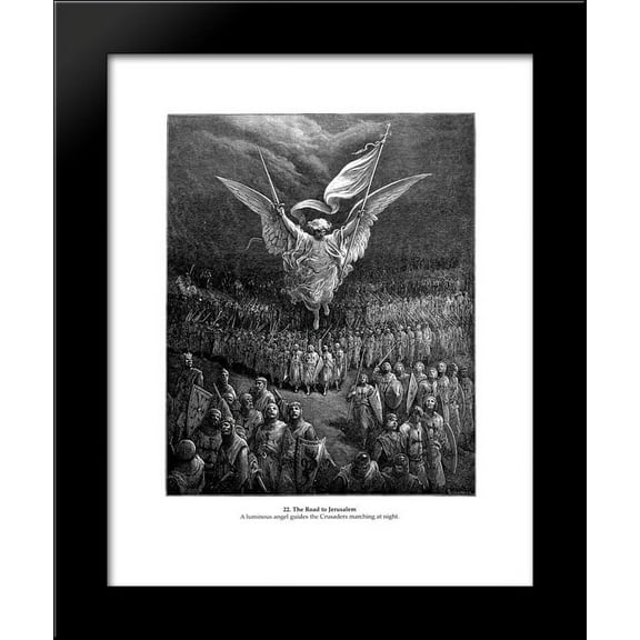 The Road to Jerusalem 20x24 Framed Art Print by Gustave Dore