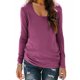 thumbnail image 3 of RKSTN Long Sleeve Shirts for Women Oversized Crewneck Slim Base Layer T Shirt Top Womens Casual Solid Plus Size Round Neck Loose Fits Comfy Cozy Basic Tee Shirt Fall Spring Clothes, 3 of 10