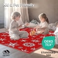 thumbnail image 4 of ODIKA 5'x7' Machine Washable Non-Slip Area Rug, Holiday Snowflake Winter Wonderland Festive Floor High Traffic Rug, Red, 509343, 4 of 7