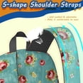 thumbnail image 5 of Pioneer Flower Floral Print Pattern 17" School Backpacks for Teens,Waterproof Oxford Fabric,S-Shape Padded Straps for School,Travel,Hiking,Camping, 5 of 5