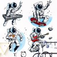 thumbnail image 5 of Pegatinas de pared de astronauta, pegatinas de pared extraíbles de PVC para dormitorio, sala de estar, habitación de niños, jardín de infantes, ventana de arte, puerta, armario, pasillo, decoración d JAMW Sencillez, 5 of 5