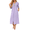 Lavender, variant on Women's Zipper Robe 3/4 Sleeves Housecoat Full Length Nightgown Soft Loungewear Robe with Pockets