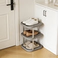 thumbnail image 1 of Rewenti 3-Tier Squares Shoe Rack Stackable Entryway Shoe Storage Shelf Deep Width Boot Rack for Closets Dorm Garage Heavy Duty Metal Shoe tower, 1 of 6