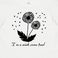 thumbnail image 4 of Inktastic I'm a Wish Come True Dandelion in Black Boys or Girls Baby T-Shirt, 4 of 5
