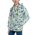thumbnail image 2 of Daiia Floral In Blue for Boys Fashion Hoodies & Sweatshirts with Kangaroo Pocket,Hooded Sweatshirt for Kid, Breathable& Moisture Wicking-Large, 2 of 6