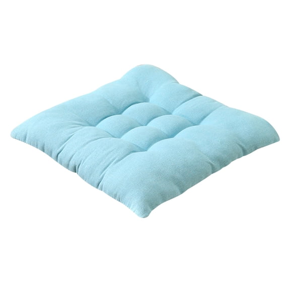 FEOLGEHLY Thickened Soft Office Seat Cushion Chair Pads Patio Outdoor Home Decor Indoor Dining Chairs Cushion Blue Grid 20"x20"
