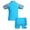 Blue, variant on Girls Short Sleeves Rash Guard and Shorts 2pc Set Swimsuit Sky Blue 7-8