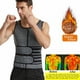 thumbnail image 3 of Corsé con control de barriga para hombre chaleco moldeador de cuerpo de neopreno con cremallera cinturón doble ajustable, 3 of 9