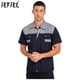 thumbnail image 2 of Uniforme de trabajador de fábrica para hombre, chaqueta de trabajo con cremallera de manga corta, camisa industrial, traje de mecánico con bolsillo, chaqueta, abrigos, blusas, 2 of 5