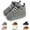 Grey, variant on Baby Boys Girl Lace Up Leather Sneakers Soft Rubber Sole Infant Moccasins Newborn Oxford Loafers Rubber Sole Anti-Slip Toddler Wedding Uniform Dress Shoes 0-18 Months