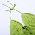 thumbnail image 3 of Summer Tops for Women Business Dress Women Cardigan Top Set Bras for Tops Little Compression Workout Top Loose Workout Set 1 Girl Business Casual Shirt Crop Button Women's Summer Green L, 3 of 6