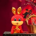 thumbnail image 6 of Cute Rabbit Stuffed Animal Doll Toy, Plush Animal Doll, Festival Supply ,Rabbit Figurine ,Chinese New Year Doll, for New Year Living Room D, 6 of 8