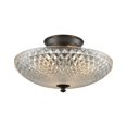 thumbnail image 1 of Sweetwater 3 Light Semi Flush In Oil Rubbed Bronze With Clear Crystal Glass, 1 of 1