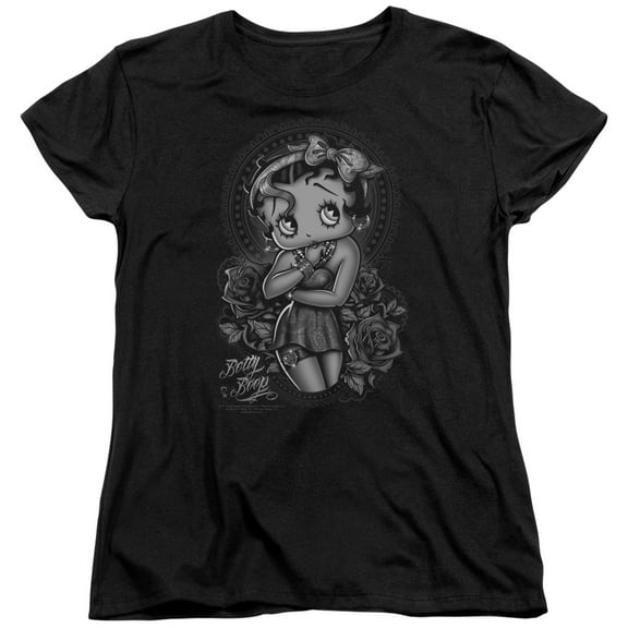 Betty Boop - Fashion Roses - Women's Short Sleeve Shirt - XX-Large