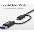 thumbnail image 3 of Plugable 2.5G USB C and USB to Ethernet Adapter, 2-in-1 Adapter Compatible with USB-C Thunderbolt 3 or USB 3.0, USB-C to RJ45 2.5 Gigabit LAN Ethernet, Compatible with Mac and Windows, 3 of 7