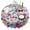 Pioneer Flower Floral-1, variant on Pioneer Flower Floral Print Pattern Round Tablecloth 60"x60",Wrinkle Wipeable Table Cloth for Kitchen Dining Room Picnic Patio Party