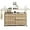 Beige, variant on HOMEFUN Outdoor Kitchen Island Wicker Serving Console Cart & Grill Bar Table Waterproof with Wheels and Ice Bucket Backyard and BBQ Prep, Brown