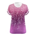 thumbnail image 6 of Plus Size T-Shirt for Women Oversized Short Sleeve V Neck Graphic Trendy Casual Loose Fit Summer Tops (M, Purple), 6 of 6