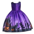 thumbnail image 3 of Vestido de princesa Sunnimix para niñas Disfraz de cosplay de Halloween púrpura, 3 of 7
