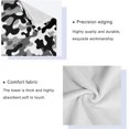 thumbnail image 4 of Towel Set of 3, Charcoal Black White Grey Camo 1 Bath Towel, 1 Towel, 1 Small Square Towel, Strong Soft and Compact Absorbent Yoga Gym Hotel Excellent Choice. Washcloth Gift, 4 of 7