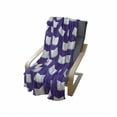 thumbnail image 4 of Books Soft Flannel Fleece Throw Blanket, Graphic Image of Open Books Scattered Hobbies at the Library Free Time, Cozy Plush for Indoor and Outdoor Use, 70" x 90", Indigo White and Blue, by Ambesonne, 4 of 6