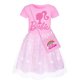 thumbnail image 3 of Barbie-vestido rosa para niña, conjunto de falda y bolso cruzado de encaje arcoíris con estrellas y arcoíris, 3 of 3