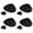 Black red, variant on POYOGA Tear Resistant Dining Mat Heatproof Unique Teardrop Shape Table Placemat