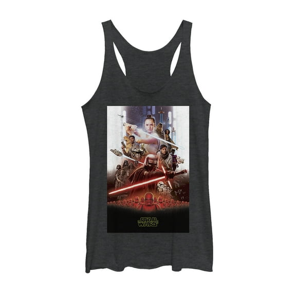 Women's Star Wars: The Rise of Skywalker Epic Poster Racerback Tank Top Black Heather X Small