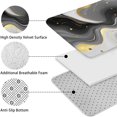 thumbnail image 5 of Black and Gold Marble Glitter Splashes Pattern Bathroom Rugs Sets 3 Piece,Toilet Cover Set,Absorbent Non Slip Bathroom Mats Sets with U-Shaped Contour Rug Toilet Rug Set, 5 of 5